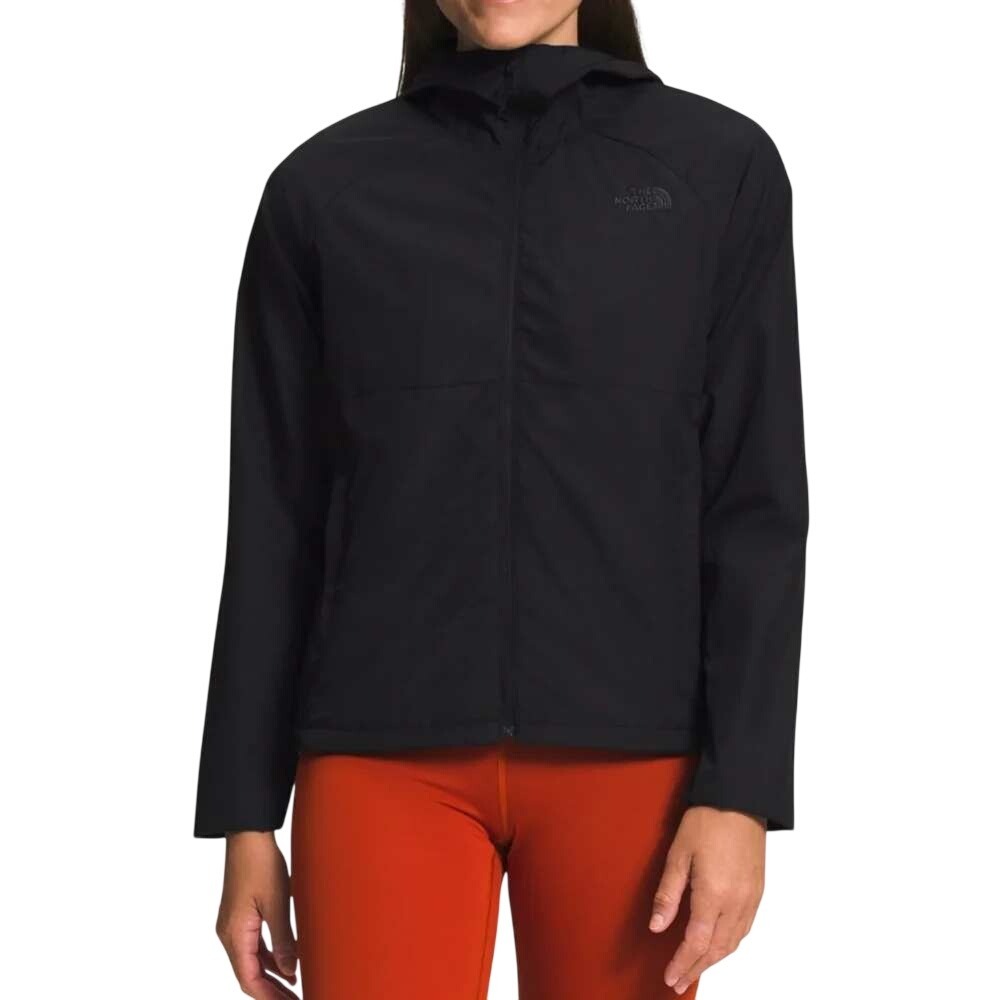 The‎ North Face Womens Flyweight Hoodie All Black WindWall Jacket Sm Full Zip